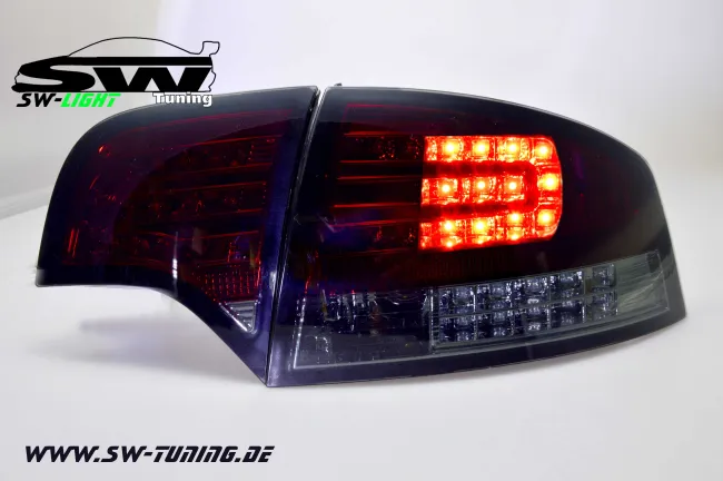 SW-Light LED Rückleuchten für Audi A4 B7 Lim 04-08 LED Blinker red/smoke