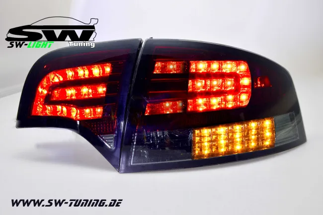 SW-Light LED Rückleuchten für Audi A4 B7 Lim 04-08 LED Blinker red/smoke