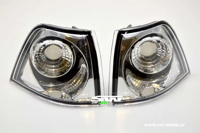 SW-Frontblinker für 3er BMW E36 Limousine + Touring + Compact 90-99 chrom
