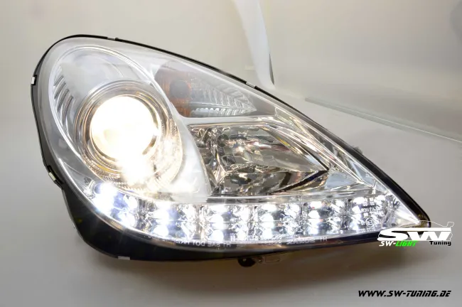 SW-Light headlights for MERCEDES BENZ SLK R171 04-11 LED positionslight chrome