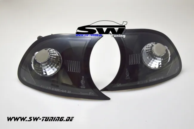 SW-Frontblinker für BMW E46 Coupé + Cabrio 99-00 black