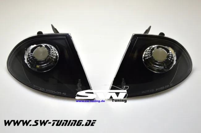 SW-Frontblinker für BMW E46 Limo + Touring 98-01 black