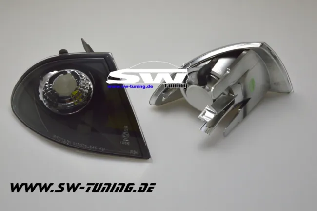 SW-Frontblinker für BMW E46 Limo + Touring 98-01 black