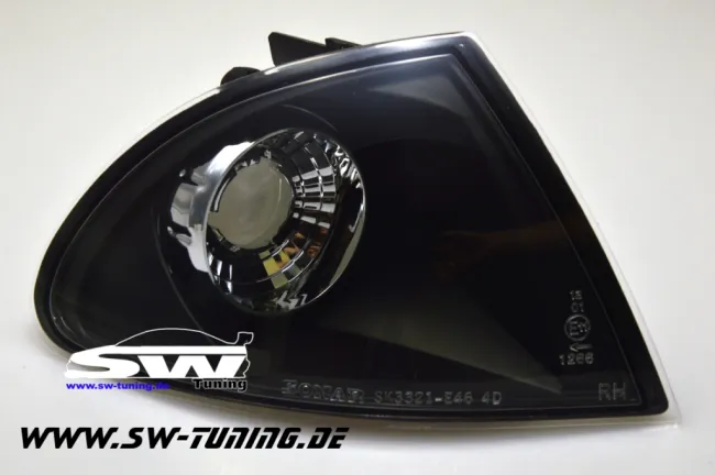 SW-Frontblinker für BMW E46 Limo + Touring 98-01 black