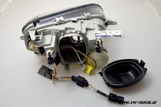 SW Klarglas Scheinwerfer für Mercedes Benz R170 SLK 96-04 black