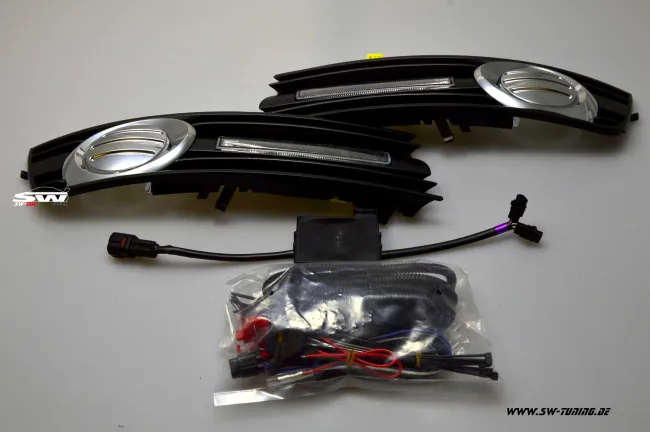 LED Tagfahrlicht Audi A4 B6 8E 2001-2004 chrome + Dimmfunktion