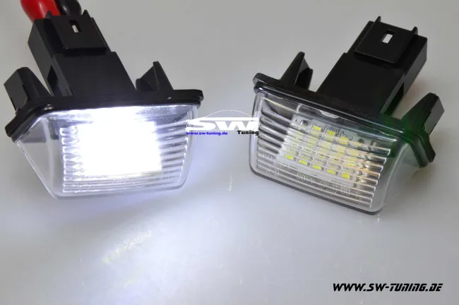 LED Kennzeichenbeleuchtung Citroen / Peugeot versch Modelle (siehe FHZ Liste)