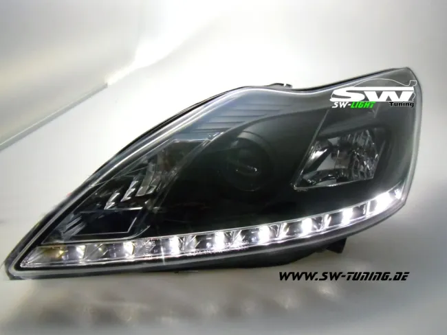 SWLight Scheinwerfer Ford Focus Mk2 08-11 LED Standlicht LWR black