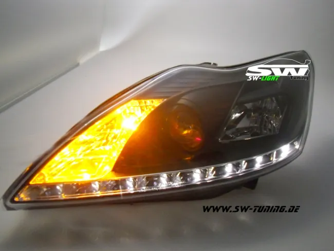 SWLight Scheinwerfer Ford Focus Mk2 08-11 LED Standlicht LWR black