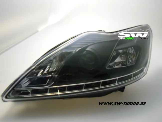 SWLight Scheinwerfer Ford Focus Mk2 08-11 LED Standlicht LWR black