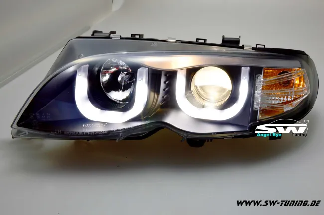 Angel Eye Scheinwerfer BMW E46 Limo LCI 01-05 U-LED-Standlicht black