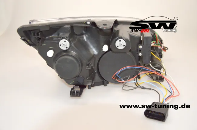 SW-DRL headlights Ford Focus Mk2 04-08 real LED DRL R87 ch