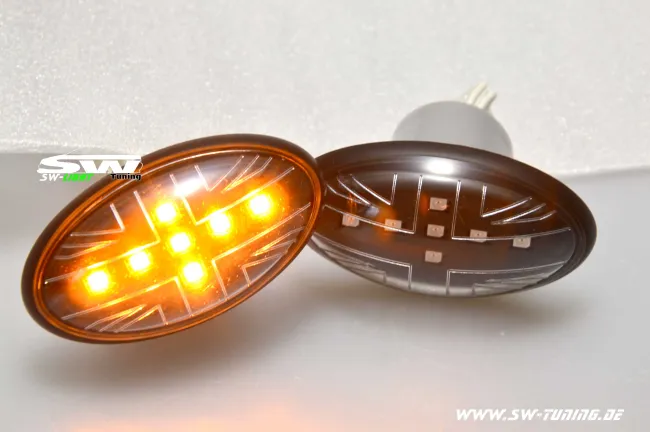 SW-Light LED Seitenblinker Mini Cooper R50/52/53 02-06 Union-Jack black
