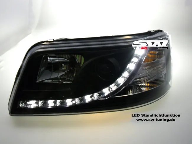 SW-DRL Scheinwerfer VW T5 03-09 LED-Tagfahrlicht R87 black