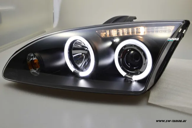 Angel Eye Scheinwerfer Ford Focus Mk2 04-08 LED-SLR Black