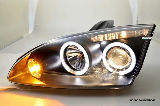 Angel Eye Scheinwerfer Ford Focus Mk2 04-08 LED-SLR Black