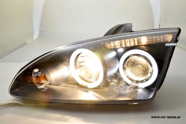 Angel Eye Scheinwerfer Ford Focus Mk2 04-08 LED-SLR Black