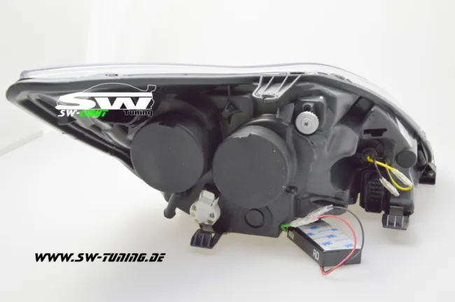 angel eye headlights Ford Focus Mk2 08-11 CCFL-halo rims chrome