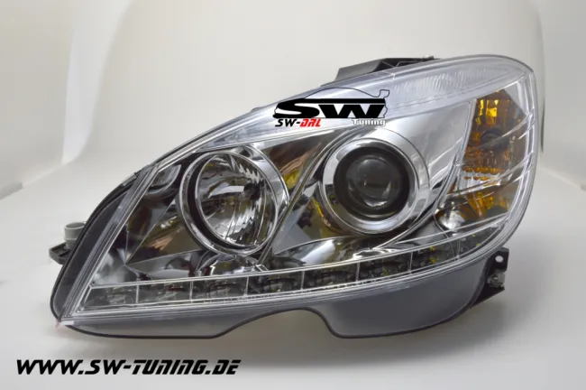 SW-DRL Scheinwerfer passend für Mercedes C-Klasse W204 07-11 LED Tagfahrlicht R87