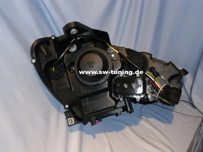SW-DRL Scheinwerfer passend für Mercedes C-Klasse W204 07-11 LED-TFL R87 black