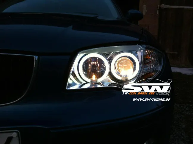 Angel Eye Scheinwerfer 1er BMW E87/E81/E82/E88 CCFL-Standlichtring chrom