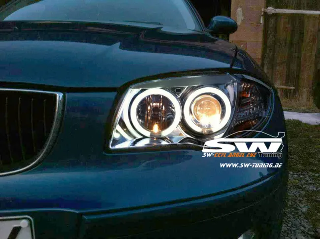 Angel Eye Scheinwerfer 1er BMW E87/E81/E82/E88 CCFL-Standlichtring chrom