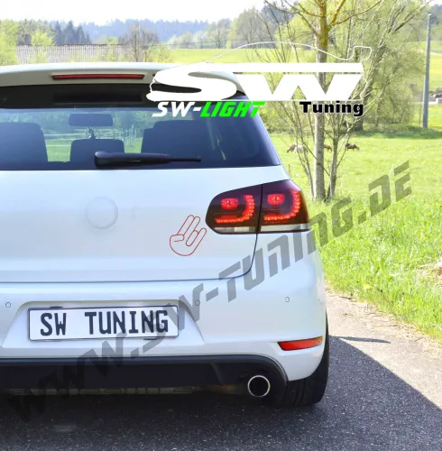 SW-Light LED Taillights R-Look suitable for VW Golf VI 2008-2012 red/crystal