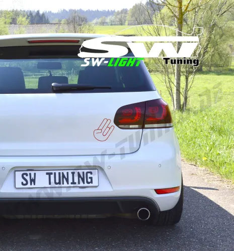 SW-Light LED Taillights R-Look suitable for VW Golf VI 2008-2012 red/crystal