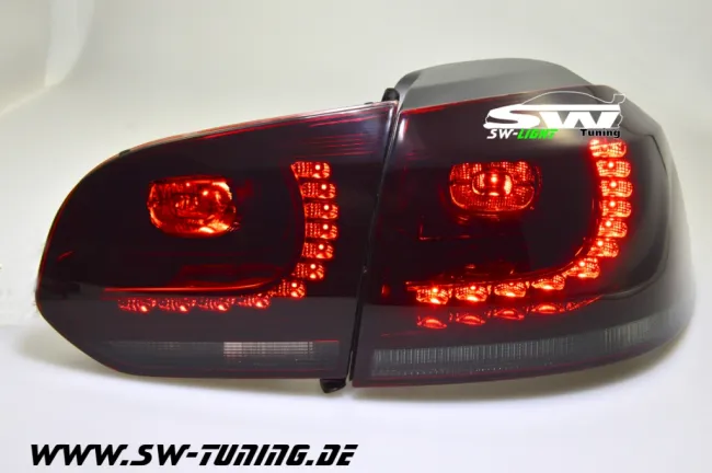 SW-Light LED Taillights R-Look for VW Golf VI 2008-2012 red/smoke