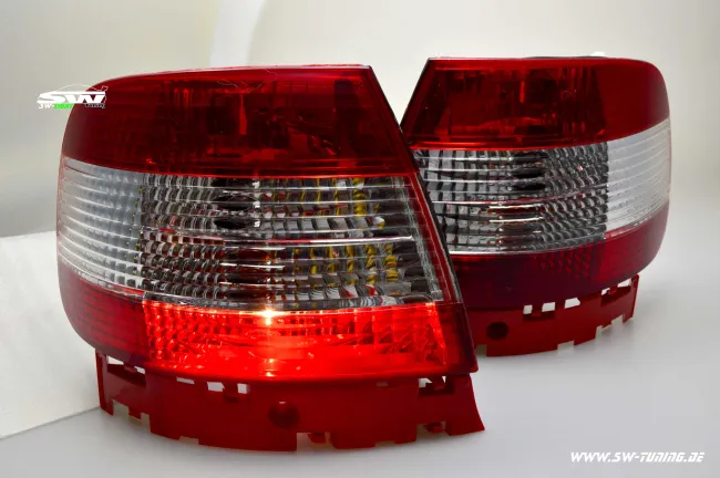 SW Rückleuchten für Audi A4 B5 Lim 1995-10/2000 red/crystal