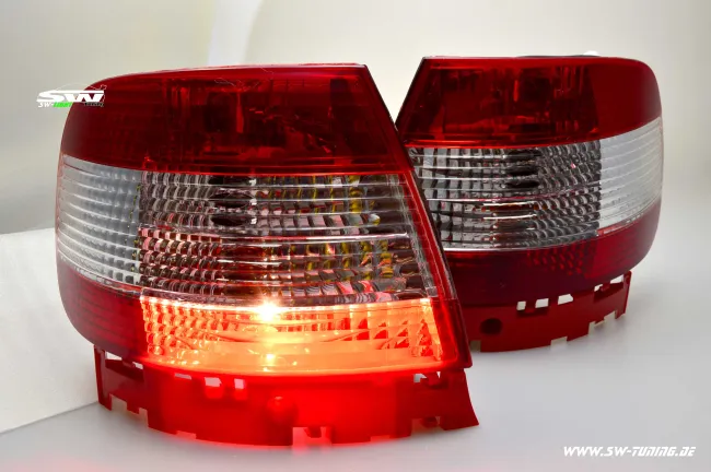 SW Rückleuchten für Audi A4 B5 Lim 1995-10/2000 red/crystal