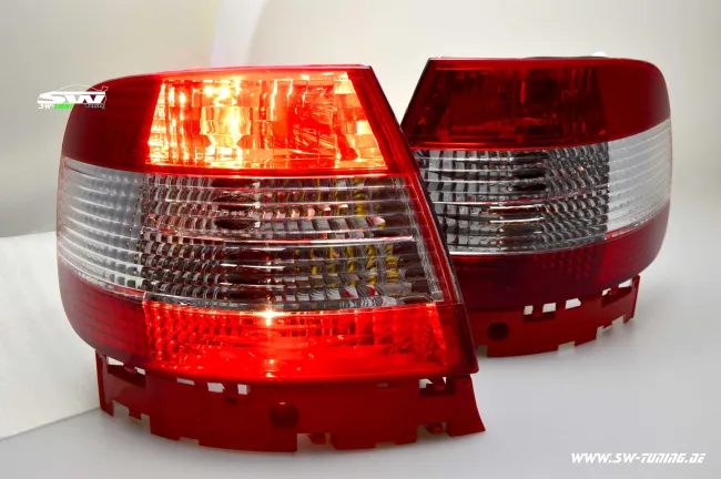 SW Rückleuchten für Audi A4 B5 Lim 1995-10/2000 red/crystal