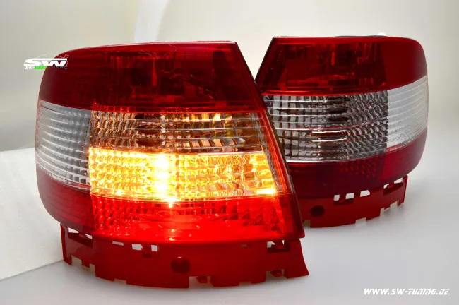 SW Rückleuchten für Audi A4 B5 Lim 1995-10/2000 red/crystal