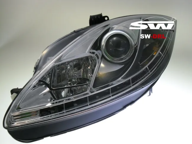 SW-DRL headlights Seat Leon 1P1 09-13 Facelift LED DRL R87 chrome