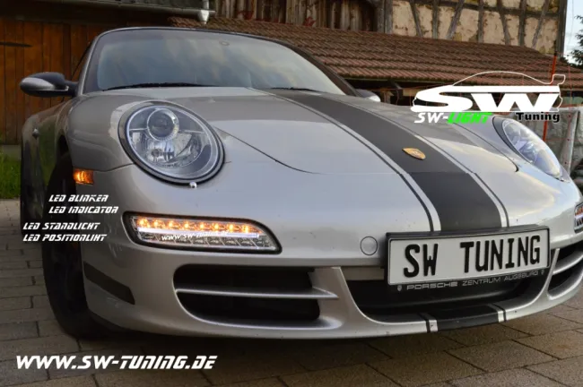 SW-Light LED Nebelscheinwerfer LED Standlicht LED Blinker passend für Porsche 911 / 997 05-08