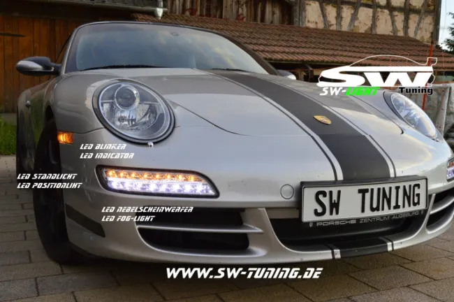 SW-Light LED Nebelscheinwerfer LED Standlicht LED Blinker passend für Porsche 911 / 997 05-08