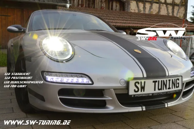 SW-DRL LED Tagfahrlicht Nebelscheinwerfer Blinker passend für Porsche 911/997 05-08