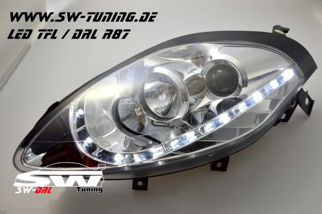 SW-DRL Scheinwerfer Fiat Bravo 198 07-13 LED Tagfahrlicht chrome