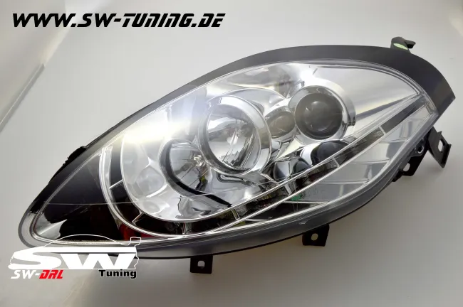 SW-DRL Scheinwerfer Fiat Bravo 198 07-13 LED Tagfahrlicht chrome