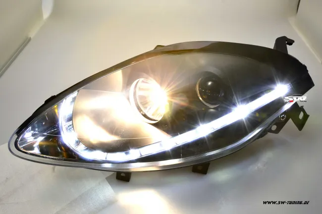 SW-DRL headlights Fiat Bravo 198 07-13 LED drl black