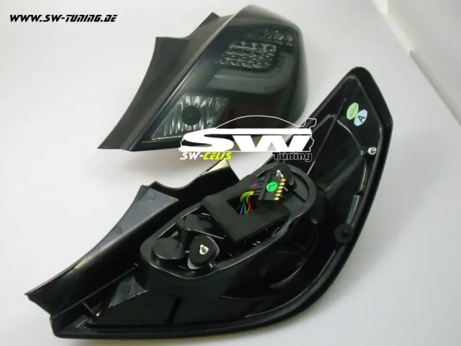SW-Celi LED Rückleuchten passend für Opel Corsa D 06-14 3Türer Black/Smoke Lightbar