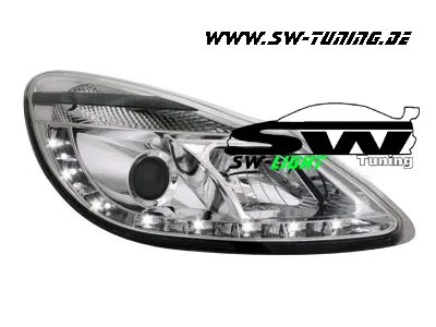 SW-Light headlights Opel Corsa D 06-10 LED positionlight chrome