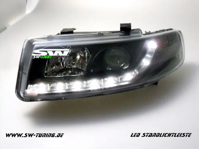 SWLight headlights for Seat Leon/Toledo 99-04 LED position-light black