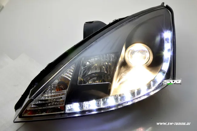 SW-Light Scheinwerfer Ford Focus Mk1 98-01 LED Standlicht Black
