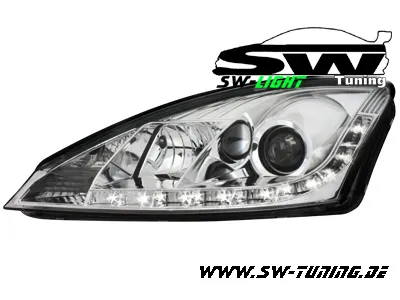 Typ: DAW/DFW/DNW headlights Ford Focus Mk1 98-01 LED positionlight chrome