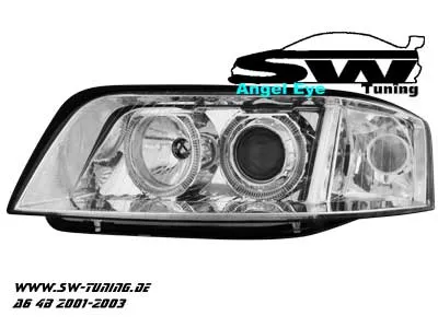 Angel eye headlights Audi A6 01-03 halo rims