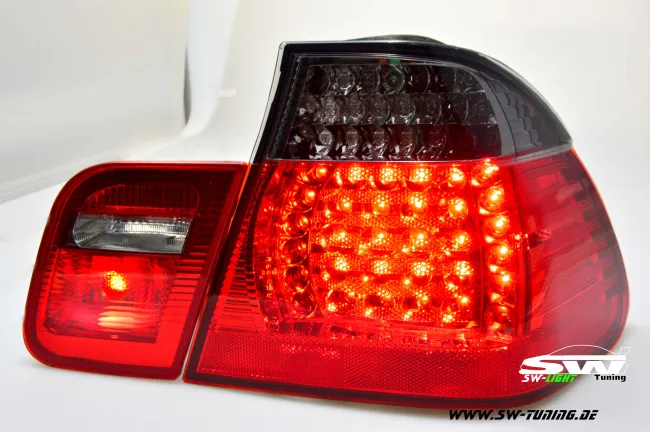 SW- LED Rückleuchten für 3er BMW E46 LCI Limo 02-04 red/smoke 4-teilig