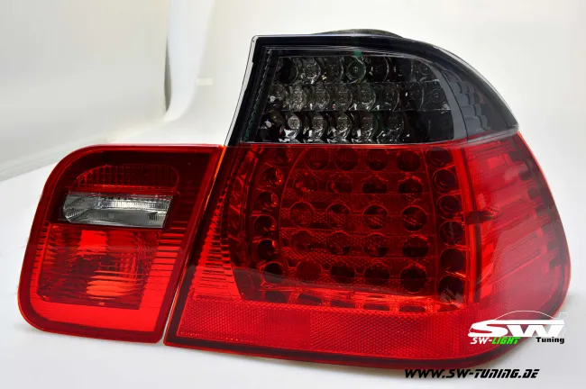 SW- LED Rückleuchten für 3er BMW E46 LCI Limo 02-04 red/smoke 4-teilig