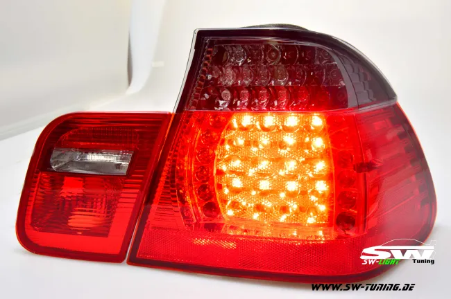 SW- LED Rückleuchten für 3er BMW E46 LCI Limo 02-04 red/smoke 4-teilig