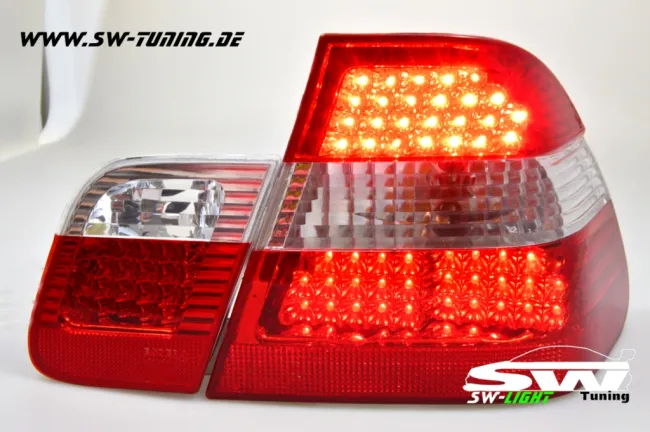 SW LED Rückleuchten BMW E46 Limo 98-01 red/crystal 4-teilig